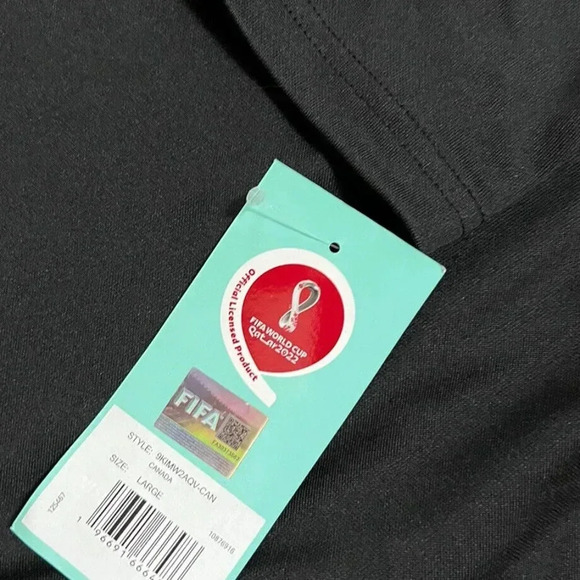 NEW FIFA World Cup 2022 1/4 Zip Top Track Jacket CANADA Large - Black & White - Picture 5 of 5